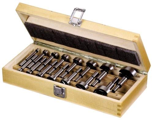 15 tlg. Forstnerbohrer Satz 10-50 mm im hochwertigen Holzkasten Set
