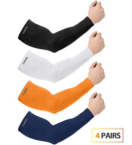 KMMIN Arm Ärmel, Unisex Wärmer UV Schutz Ärmel für Fahren Radfahren Golf Basketball Wärmer Kühlarm Ärmel UPF 50 Sunblock Schutzhandschuhe für Männer Frauen Erwachsene Bedecken
