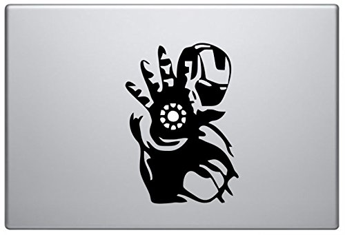 Aufkleber 'Iron Man Apple Power 2' einzelne Farbe für alle Modelle von Apple Mac Book
