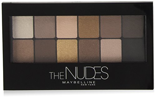 Maybelline The Nudes Lidschatten Palette, 12 Farben in einer Lidschattenpalette, viele Kombinationsmöglichkeiten, sanfte und sinnliche Taupe-, Sand- und Bronzetöne, für den angesagten Nude-Look