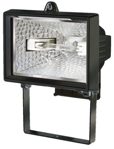 Brennenstuhl Halogenstrahler / Flutlicht Halogen ideal als Baustrahler zur Montage auf Stativ (Außenstrahler IP54 geprüft, 120 Watt) Farbe: schwarz