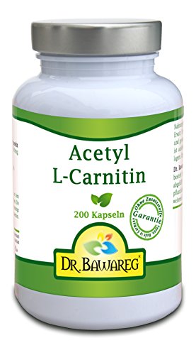Acetyl-L-Carnitin - 200 Vegi-Kapseln - je 500mg - ALC - ohne Zusatzstoffe - Dr. Bawareg