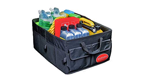 Carbox Supreme - Der Herr des Kofferraumes - Große Kofferraumtasche aus Polyester schwarz faltbar stabil - Autozubehör Tasche 53x38x25cm