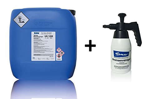 Terma Bremsenreiniger (5L) Acetonfrei Kanister + Pumpsprühflasche, Pumpsprüher, Entfetter, Vorreiniger für Werkstatt (5 Liter)