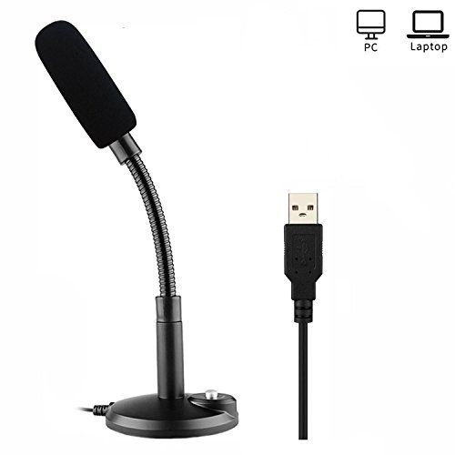 USB PC Mikrofon, ZAFFIRO, podcast mikrofon, für studio, Aufnahmen,Skype,YouTube, mit Ständer und Popschutz (Windows / Mac)