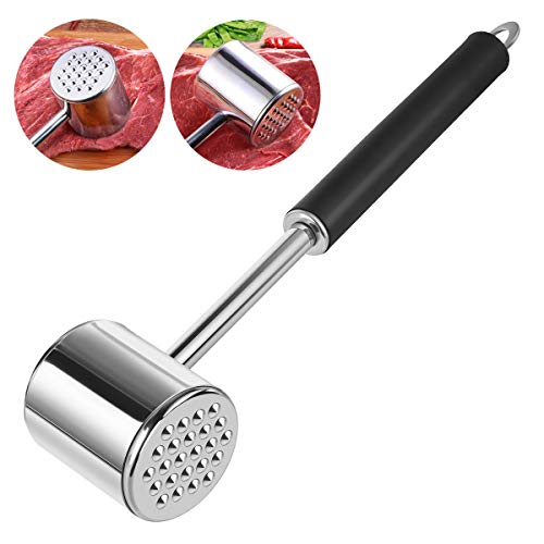 Homemaxs Fleischklopfer, 304 Edelstahl Fleischhammer für Spülmaschinenfest