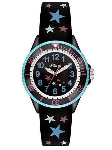 S.Oliver Mädchen Analog Quarz Armbanduhr SO-3178-PQ