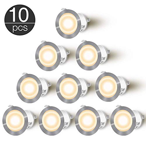 LED Einbaustrahler - CroLED 10 LED Einbauleuchte 0.6W Deckenspots IP 67 Bodeneinbaustrahler φ32mm Einbaustrahler 50000+ Stunden Einbauspots Deckeneinbauleuchte [Energieklasse A+]