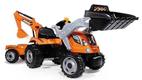 Smoby 7600710110 - Traktor Builder Max, Outdoor, Sport, orange