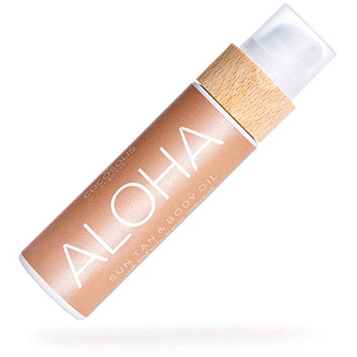 COCOSOLIS Aloha Bräunungsbeschleuniger mit Vitamin E, Kakaobutter - Bräunungscreme & Bodylotion Kakao - Bio-Bräunungsöl mit 6 Kostbare Öle - 110 ml