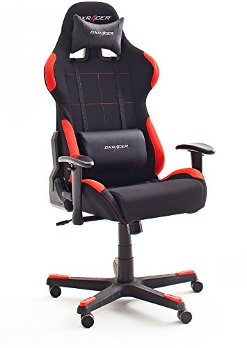 Robas Lund, DX Racer 1, Gamingstuhl, Schreibtischstuhl, Bürostuhl, schwarz/rot, 78 x 124-134 x 52 cm, 62501SR4