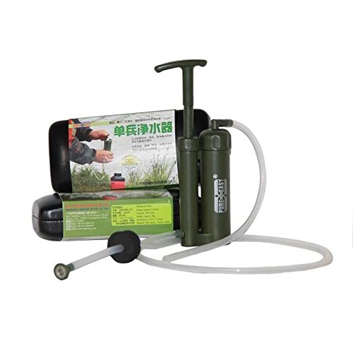 Wasserfilter / Reiniger, toll für Soldaten, leicht tragbar, Kunststoff/Keramik, 0,1 Mikrometer für Survival-Training, Wandern, Camping