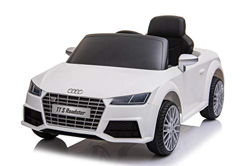 Toyas Audi TTS S-Line Cabrio Kinder Auto Kinder Elektroauto Kinderfahrzeug USB MP3/AUX Weiss