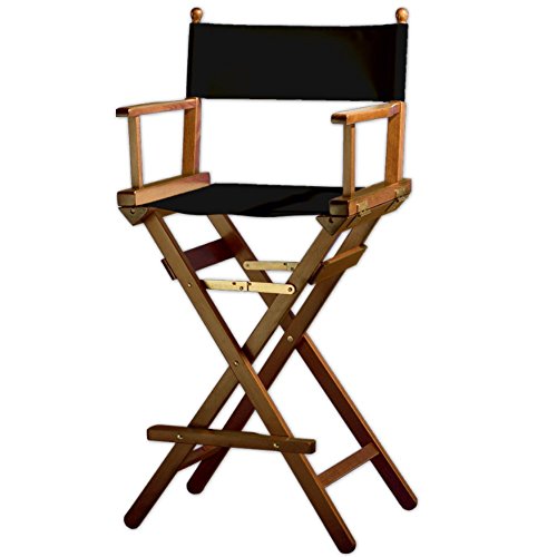 Senjo Color Regiestuhl Klappstuhl Make Up Buchenholz Nußbaum-Lasur, Bezug Schwarz