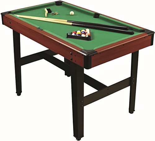 1PLUS 4ft Billardtisch incl. 2 Queue, Kugelset, Dreieck, 122 x 67 x 78 cm (L x B x H)