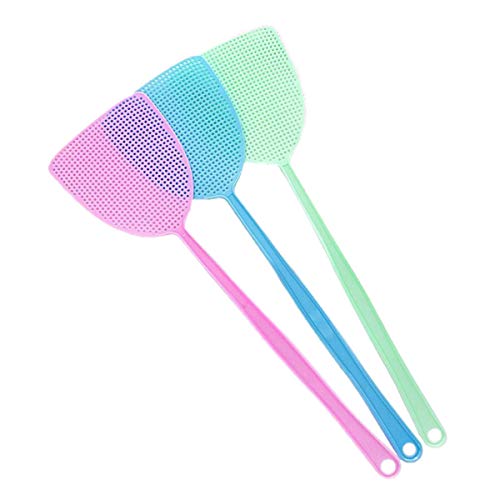 July Miracle Fliegenklatsche, 3er-Pack Kunststoff Fliegenklatsche Insekt Mückenwespe, Blau, Grün und LilaGr¨¹n und Lila