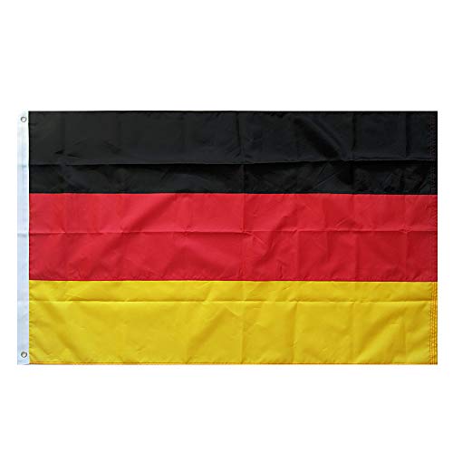 Lixure Deutschland Flagge/Fahne Top Qualität für Windige Tage 90x150cm Nationalflagge-Durable 210D Nylon Draußen/Drinnen Dekoration Flagge - Nicht billiger Polyester MEHRWEG