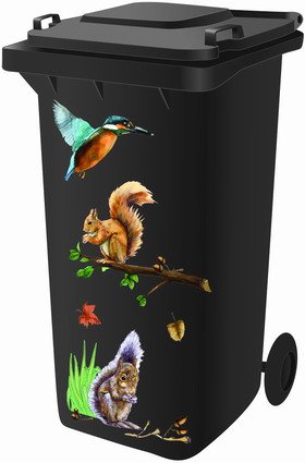 Classic Sign & Design Mülltonnenaufkleber, Motiv: Wald