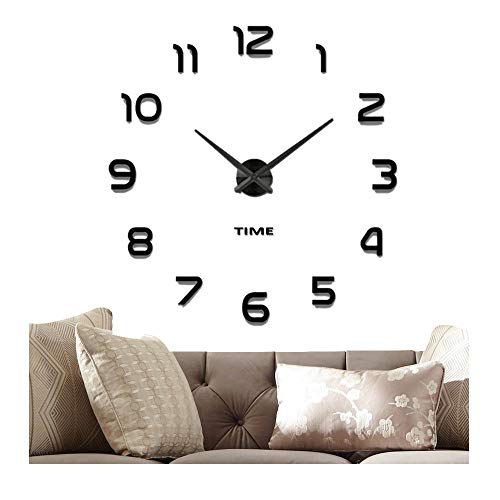 Vangold Moderne Mute DIY große Wanduhr 3D Aufkleber Home Office Decor Geschenk - 2 Jahre Garantie