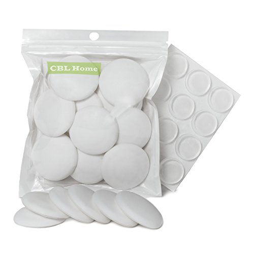 CBL Home Türstopper ein Must have in Premiumqualität - Hochwertiges 22 teiliges selbstklebendes Wandpuffer Set - transparente und weiße Einheiten - optimaler Schutz für Türen, Wände uvm.