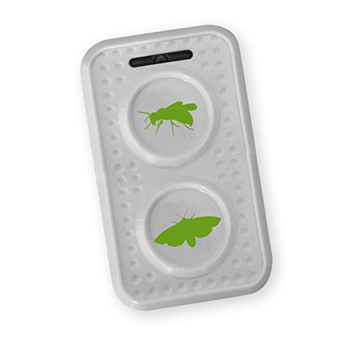 ISOTRONIC mobiler Wespenschreck/Mottenschreck mit Ultraschall für Scheune, Garten, Auto und Garage, Besonders Hohe Töne, Wechselfrequenz Gegen Gewöhnungseffekt, batteriebetrieben (1)