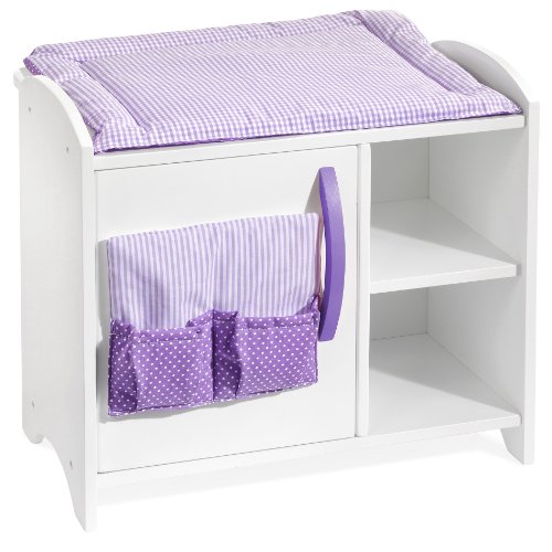 Howa 27301 - Pu-Wickelkommode wss, Stoff, Karo lila