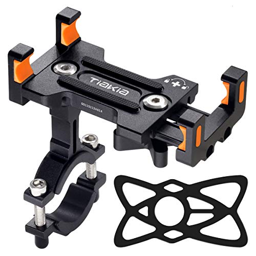 Tiakia Fahrrad Handyhalterung Aluminiumlegierung Motorrad Scooter Fahrrad Universal Handy Halterung Schnellspanner Outdoor Lenker Handy Halter Mit 360° Drehbarer Für 4,7-7,2 Zoll Smartphone