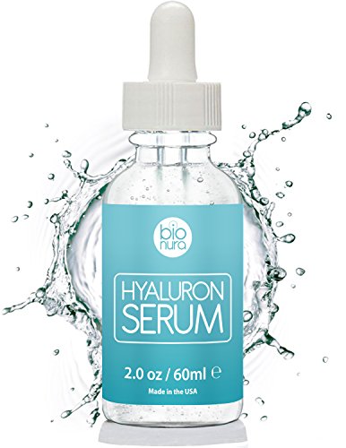 Bionura Hyaluronsäure Anti-Aging Gesichtsserum mit organischen Inhaltsstoffen, Vitamin C/E und Grüner Tee für alle Hauttypen, 1er Pack (1 x 60 ml)