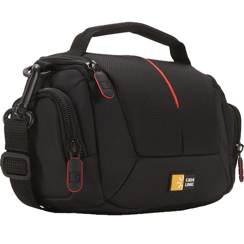 Case Logic DCB305K Camcorder Kit Bag Kameratasche mit Schultergurt und flexibler Inneneinteilung schwarz/rot
