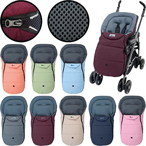 Sommerfußsack Fußsack 3D MESH LIFELINE für Kinderwagen Buggy Jogger (DUNKELGRAU)