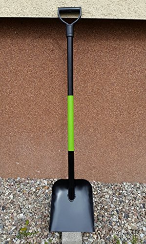 Bauschaufel Gartenschaufel mit Metallstiel aus gehärteter Stahl PROFI