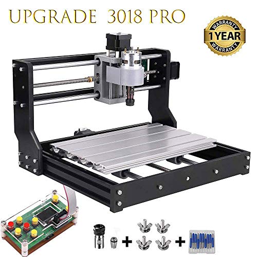 3018 Pro CNC Fräsmaschine laser engraving machine，TOPQSC GRBL Steuerrouter DIY Kit 3 Achsen Kunststoff Acryl PVC Holzschnitzerei 300x180x45mm