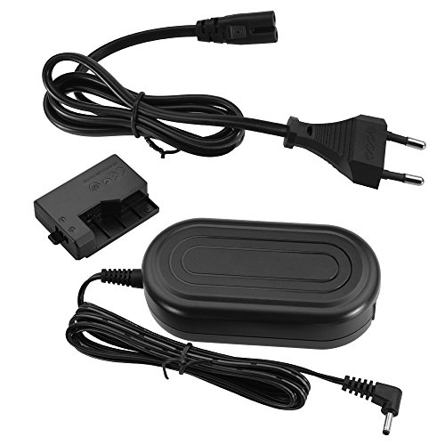 Smartpow Kamera AC Adapter Netzteil Netzadapter mit DC-Kuppler Kompatible zu EOS 1100D 1200D 1300D Kiss X50 Rebel T3 Rebel T5 Digitalkameras ACK-E10
