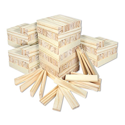 Schramm 300er Pack Holzbausteine für Kinder Holzklötzer Holz Klötzer Bausteine Puzzle Baustein Holzbaustein Holzbaukasten 300 Stück