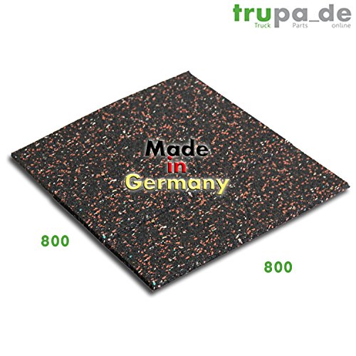 Trupa Qualitativ hochwertige Antivibrationsmatte | 80 x 80 cm | Made in Germany | mit hoher Effizienz | schwingungsdämpfende Unterlage für Waschmaschinen und andere elektrische Geräte