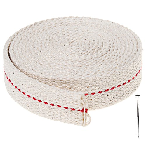 Laterne Docht, sicai 200 cm lang flach Baumwolle Öl Lampe Laterne Draht Docht für Öl Brenner, weiß