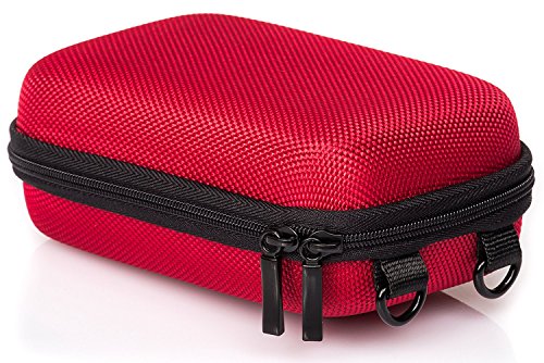 Baxxtar Pure RED Größe L - Kameratasche rot (Gurt und Gürtelschlaufe) CyberShot DSC HX60 HX90 HX95 HX99 - Lumix DMC TZ81 TZ71 - PowerShot SX730 SX740 - Coolpix W100 W150