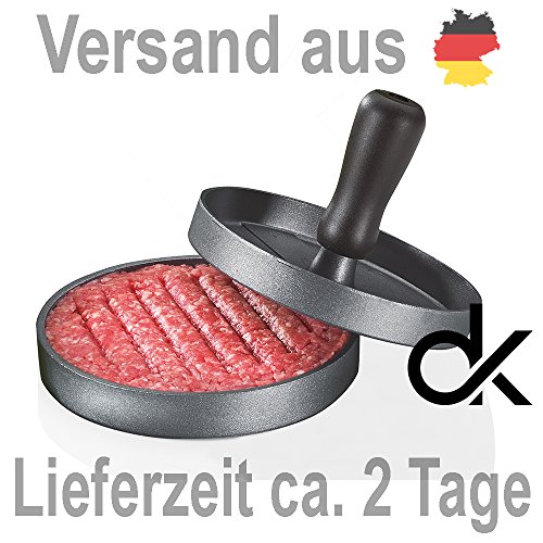 Hamburgerpresse Pattypresse Burgerpresse Hamburger Burger Hamburgermaker Hamburgerform Hamburgerformer aus Aluguss mit Antihaftbeschichtung