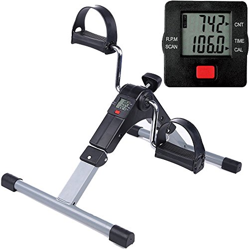 himaly Minibike Heimtrainer Bewegungstrainer Pedaltrainer Trainingsgerät Fitnessgerät mit LCD-Monitor Einstellbarer Widerstand Fahrradtrainer Fitness-Fahrrad Heimfahrrad Beintrainer Zuhause(Upgrade)