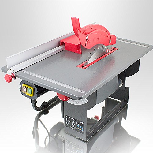 BITUXX Mobile Tischkreissäge Kreissäge Säge 800 Watt inkl. Sägeblatt, Gehrungslehre, Parallelanschlag, Stock