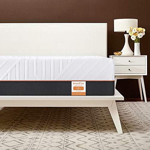 Inofia Matratze 90x200 Memory Foam Gelschaum Matratze RG50 Kaltschaummatratze H3 Höhe 22cm Naturbrown,waschbar Bezug für Allergiker,ÖKO-TEX 100,100 Nächte Probeschlafen,10 Jahre Garantie(90 x 200 cm)