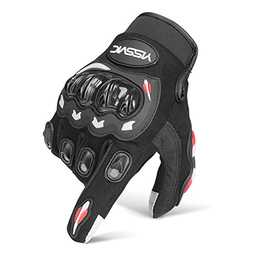 YISSVIC Motorrad Handschuhe Motorradhandschuhe Touchscreen Sport Handschuhe für Motorrad Radfahren Camping Outdoor