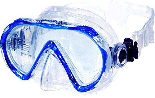 Aquazon Schnorchelbrille, Taucherbrille, Schwimmbrille Beach, Blau, für Kinder, Jugendliche von 7-14 Jahren, Junior, Medium