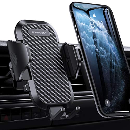 [2019 Upgrade] VANMASS Handyhalterung Auto Handyhalter fürs Auto Lüftung 360°Drehbar Ausdehnbarer Halterfüße 2 x Lüftungsklammern Universal für alle 4-7 Zoll Smartphones iPhone Samsung LG Huawei Serie