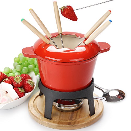 fondue set keramik cheese Gusseisen von 6 Gabeln /DIY fondue set chocolate