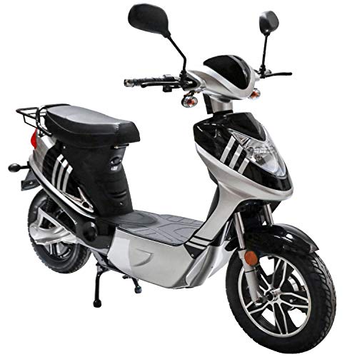 Scoody 45 500-Watt CityCruiser Dunkelblau silber Scooter Motorroller Moped Mofa Cruiser Scooterroller Zweirad Elektroroller blau