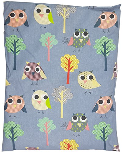 Dinkelkissen mit Bezug Nackenkissen Kissen Körnerkissen Wärmekissen (30 x 40, Eule)