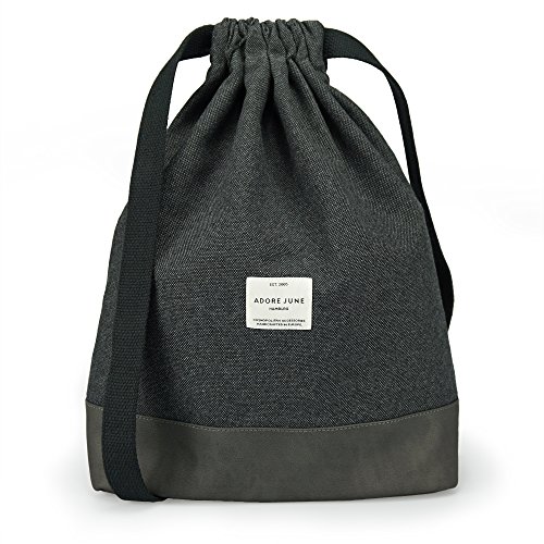 Adore June Daypack Bob Moderner Rucksack Turnbeutel Gymsack für Sport, Reisen und City, Gefütterter Damen & Herren Sportbeutel mit Innentasche und Reißverschluß-Sicherheitstasche