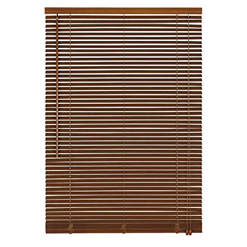 Easy-Shadow Holzjalousie Holz-Jalousie Bambus Jalousette Echtholz Rollo Jalousette 80 x 200 cm / 80x200 cm in Farbe braun - Bedienseite rechts // Maßanfertigung