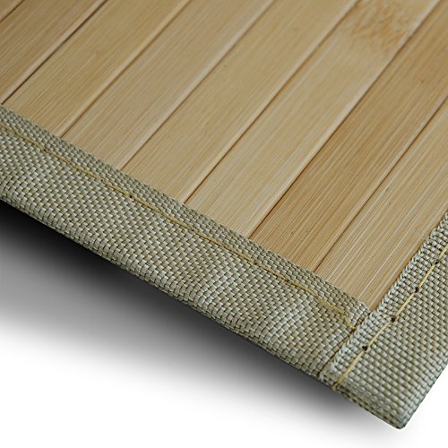 Bambusteppich Marigold | für Bad und Wohnzimmer | natürlich wohnen mit 100% echtem Bambus | Bambusmatte in vielen Größen (120x180 cm)